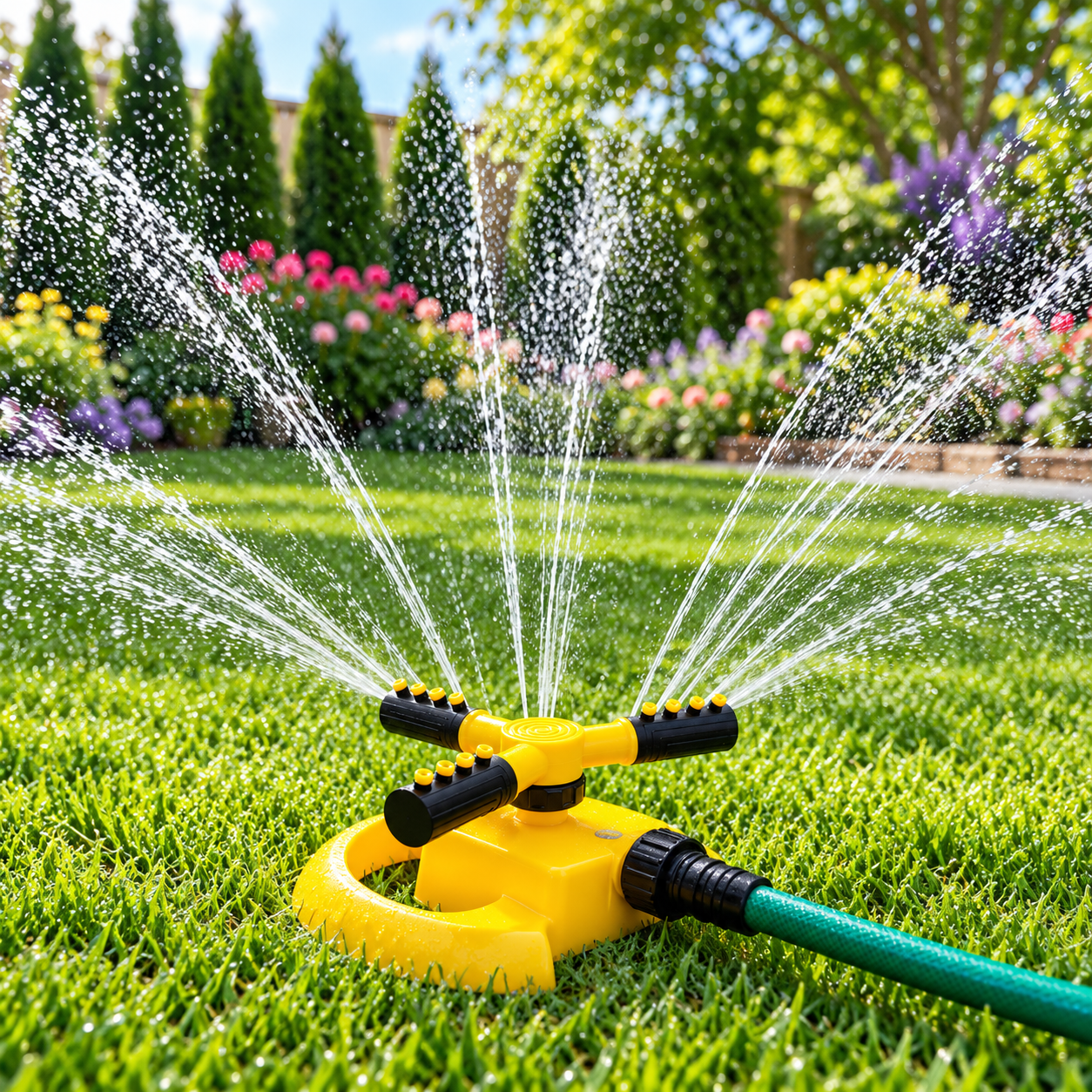 360° adjustable garden sprinkler for lawn and grass watering